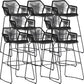 Modern Footrest Bar Stool Plastic Armed Stool with Metal Base