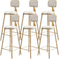 Glam Metal Barstool Round Seat Velvet Stool with Gold Legs in Matte Finish White 6 Piece Set Clearhalo 'Bar Furniture' 'Bar Stools' 'bar_stools' 'furn' 'furn_bar_stools' 'Furniture' 'Kitchen & Dining Furniture' 6021772