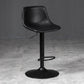 Scandinavische metalen barkrukkenleer Leer Low Back Teller Stool
