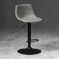 Scandinavische metalen barkrukkenleer Leer Low Back Teller Stool