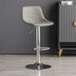 Scandinavische metalen barkrukkenleer Leer Low Back Teller Stool