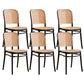 Scandinavian Stackable Bar Stool Plastic Armless Bar Stool for Living Room Black 6 Piece Set Short Stool(18"H) Clearhalo 'Bar Furniture' 'Bar Stools' 'bar_stools' 'furn' 'furn_bar_stools' 'Furniture' 'Kitchen & Dining Furniture' 6022170