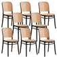 Scandinavian Stackable Bar Stool Plastic Armless Bar Stool for Living Room Black 8 Piece Set Short Stool(18"H) Clearhalo 'Bar Furniture' 'Bar Stools' 'bar_stools' 'furn' 'furn_bar_stools' 'Furniture' 'Kitchen & Dining Furniture' 6022173