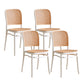 Scandinavian Stackable Bar Stool Plastic Armless Bar Stool for Living Room White 4 Piece Set Short Stool(18"H) Clearhalo 'Bar Furniture' 'Bar Stools' 'bar_stools' 'furn' 'furn_bar_stools' 'Furniture' 'Kitchen & Dining Furniture' 6022178