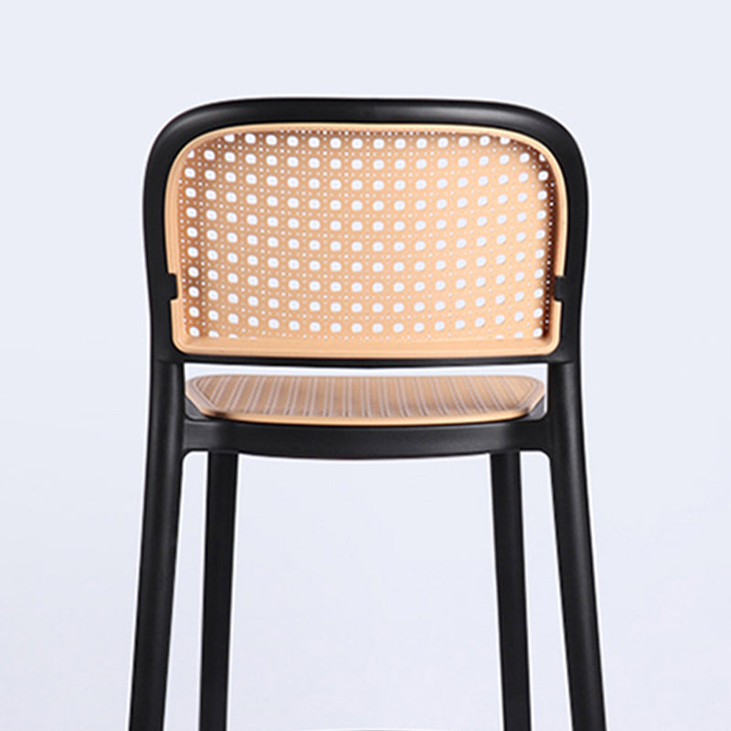 Scandinavian Stackable Bar Stool Plastic Armless Bar Stool for Living Room Clearhalo 'Bar Furniture' 'Bar Stools' 'bar_stools' 'furn' 'furn_bar_stools' 'Furniture' 'Kitchen & Dining Furniture' 6022179