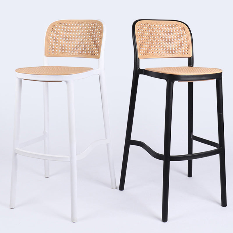 Scandinavian Stackable Bar Stool Plastic Armless Bar Stool for Living Room Clearhalo 'Bar Furniture' 'Bar Stools' 'bar_stools' 'furn' 'furn_bar_stools' 'Furniture' 'Kitchen & Dining Furniture' 6022183