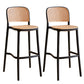 Scandinavian Stackable Bar Stool Plastic Armless Bar Stool for Living Room Black 2 Piece Set Clearhalo 'Bar Furniture' 'Bar Stools' 'bar_stools' 'furn' 'furn_bar_stools' 'Furniture' 'Kitchen & Dining Furniture' 6022184