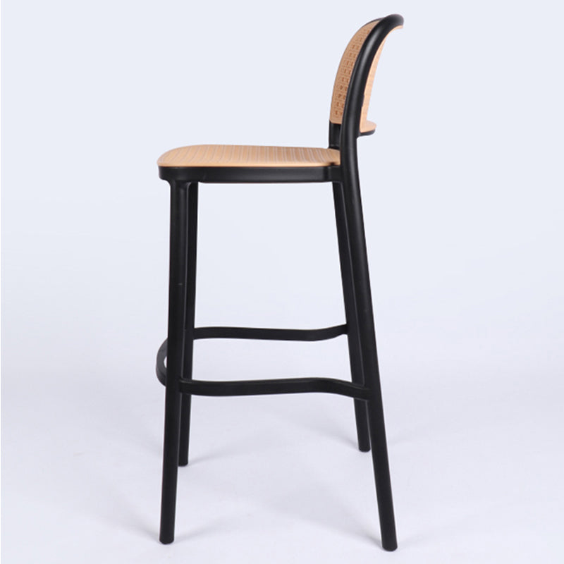 Scandinavian Stackable Bar Stool Plastic Armless Bar Stool for Living Room Clearhalo 'Bar Furniture' 'Bar Stools' 'bar_stools' 'furn' 'furn_bar_stools' 'Furniture' 'Kitchen & Dining Furniture' 6022189
