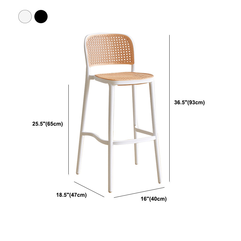 Scandinavian Stackable Bar Stool Plastic Armless Bar Stool for Living Room Clearhalo 'Bar Furniture' 'Bar Stools' 'bar_stools' 'furn' 'furn_bar_stools' 'Furniture' 'Kitchen & Dining Furniture' 6022197