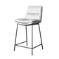 Scandinavian Metal Barstool Faux Leather Counter Stool With Iron 4 Legs