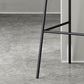 Scandinavian Metal Barstool Faux Leather Counter Stool With Iron 4 Legs