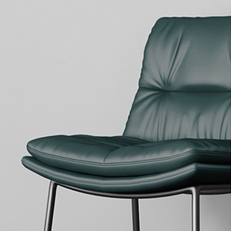 Scandinavian Metal Barstool Faux Leather Counter Stool With Iron 4 Legs