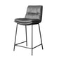 Scandinavian Metal Barstool Faux Leather Counter Stool With Iron 4 Legs
