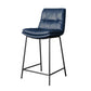 Scandinavian Metal Barstool Faux Leather Counter Stool With Iron 4 Legs