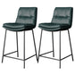 Scandinavian Metal Barstool Faux Leather Counter Stool With Iron 4 Legs
