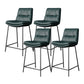 Scandinavian Metal Barstool Faux Leather Counter Stool With Iron 4 Legs