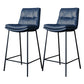 Scandinavian Metal Barstool Faux Leather Counter Stool With Iron 4 Legs