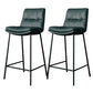 Scandinavian Metal Barstool Faux Leather Counter Stool With Iron 4 Legs