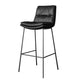 Scandinavian Metal Barstool Faux Leather Counter Stool With Iron 4 Legs