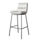 Scandinavian Metal Barstool Faux Leather Counter Stool With Iron 4 Legs
