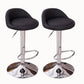 Modern Metal Barstool Faux Leather Upholstered Counter Stool in Matte Finish for Indoor