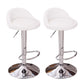 Modern Metal Barstool Faux Leather Upholstered Counter Stool in Matte Finish for Indoor