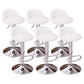 Modern Metal Barstool Faux Leather Upholstered Counter Stool in Matte Finish for Indoor