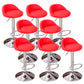 Modern Metal Barstool Faux Leather Upholstered Counter Stool in Matte Finish for Indoor