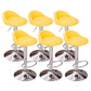 Modern Metal Barstool Faux Leather Upholstered Counter Stool in Matte Finish for Indoor