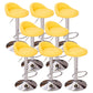 Modern Metal Barstool Faux Leather Upholstered Counter Stool in Matte Finish for Indoor