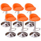 Modern Metal Barstool Faux Leather Upholstered Counter Stool in Matte Finish for Indoor