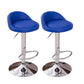 Modern Metal Barstool Faux Leather Upholstered Counter Stool in Matte Finish for Indoor