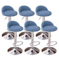 Modern Metal Barstool Faux Leather Upholstered Counter Stool in Matte Finish for Indoor