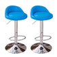 Modern Metal Barstool Faux Leather Upholstered Counter Stool in Matte Finish for Indoor