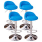Modern Metal Barstool Faux Leather Upholstered Counter Stool in Matte Finish for Indoor