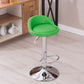 Modern Metal Barstool Faux Leather Upholstered Counter Stool in Matte Finish for Indoor