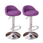 Modern Metal Barstool Faux Leather Upholstered Counter Stool in Matte Finish for Indoor
