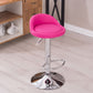 Modern Metal Barstool Faux Leather Upholstered Counter Stool in Matte Finish for Indoor