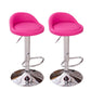 Modern Metal Barstool Faux Leather Upholstered Counter Stool in Matte Finish for Indoor