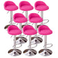 Modern Metal Barstool Faux Leather Upholstered Counter Stool in Matte Finish for Indoor
