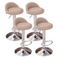 Modern Metal Barstool Faux Leather Upholstered Counter Stool in Matte Finish for Indoor