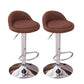 Modern Metal Barstool Faux Leather Upholstered Counter Stool in Matte Finish for Indoor