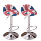 Modern Metal Barstool Faux Leather Upholstered Counter Stool in Matte Finish for Indoor