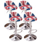Modern Metal Barstool Faux Leather Upholstered Counter Stool in Matte Finish for Indoor