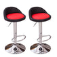 Modern Metal Barstool Faux Leather Upholstered Counter Stool in Matte Finish for Indoor