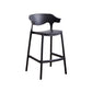 Scandinavian Plastic Barstool Low Back Counter Stool Footrest Furniture Black 1 Piece Counter Stool(26"H) Clearhalo 'Bar Furniture' 'Bar Stools' 'bar_stools' 'furn' 'furn_bar_stools' 'Furniture' 'Kitchen & Dining Furniture' 6022482