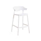 Scandinavian Plastic Barstool Low Back Counter Stool Footrest Furniture White 1 Piece Counter Stool(26"H) Clearhalo 'Bar Furniture' 'Bar Stools' 'bar_stools' 'furn' 'furn_bar_stools' 'Furniture' 'Kitchen & Dining Furniture' 6022514