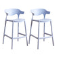 Scandinavian Plastic Barstool Low Back Counter Stool Footrest Furniture Light Blue 2 Piece Set Counter Stool(26"H) Clearhalo 'Bar Furniture' 'Bar Stools' 'bar_stools' 'furn' 'furn_bar_stools' 'Furniture' 'Kitchen & Dining Furniture' 6022545