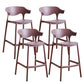 Scandinavian Plastic Barstool Low Back Counter Stool Footrest Furniture Coffee 4 Piece Set Counter Stool(26"H) Clearhalo 'Bar Furniture' 'Bar Stools' 'bar_stools' 'furn' 'furn_bar_stools' 'Furniture' 'Kitchen & Dining Furniture' 6022566