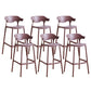 Scandinavian Plastic Barstool Low Back Counter Stool Footrest Furniture Coffee 6 Piece Set Bar Stool(30"H) Clearhalo 'Bar Furniture' 'Bar Stools' 'bar_stools' 'furn' 'furn_bar_stools' 'Furniture' 'Kitchen & Dining Furniture' 6022572